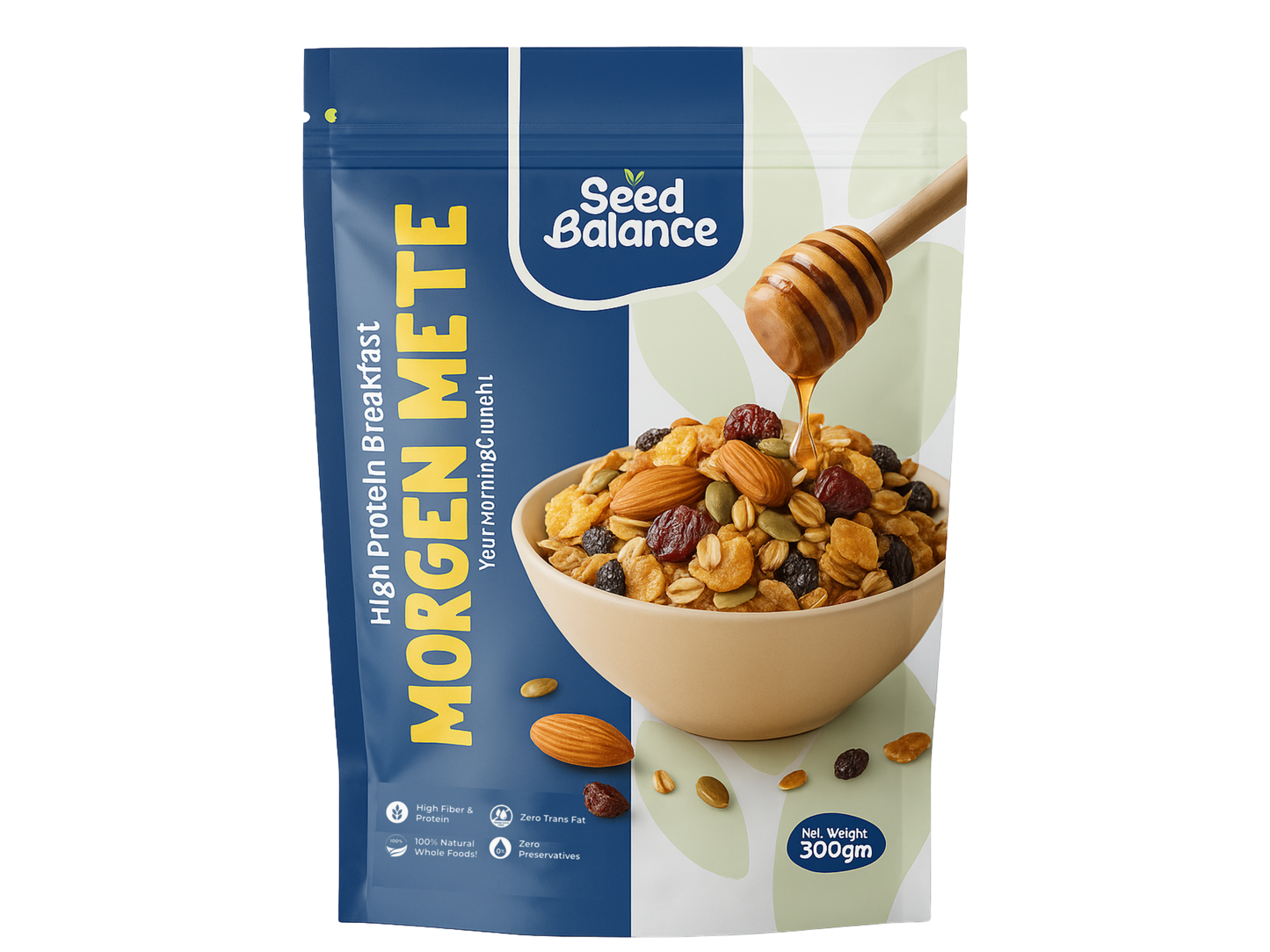 Seed Balance Morgen Mete | Honey Crunch Muesli | High Protein Snacking