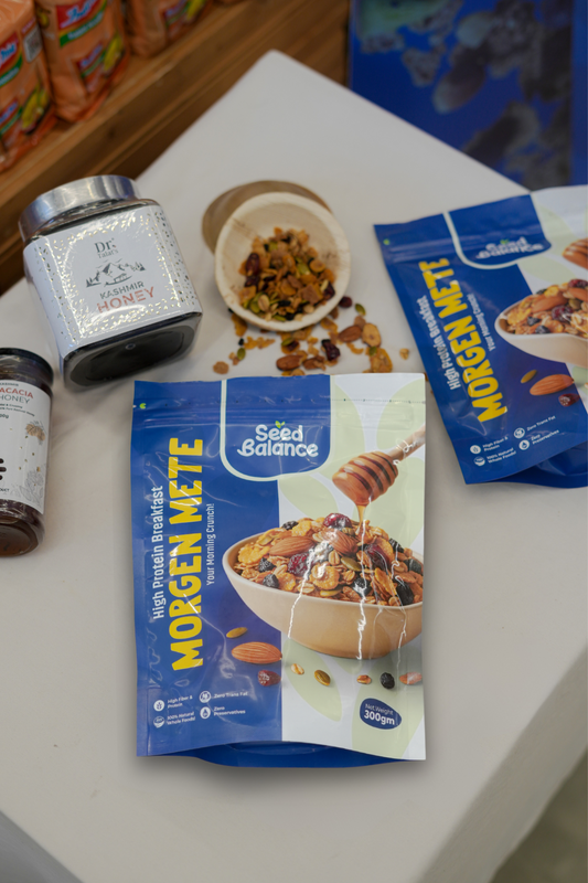 Seed Balance Morgen Mete | Honey Crunch Muesli | High Protein Snacking